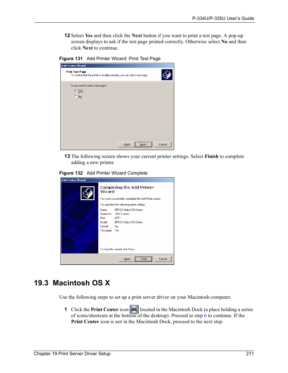 3 macintosh os x | ZyXEL Communications P-334U User Manual | Page 211 / 335