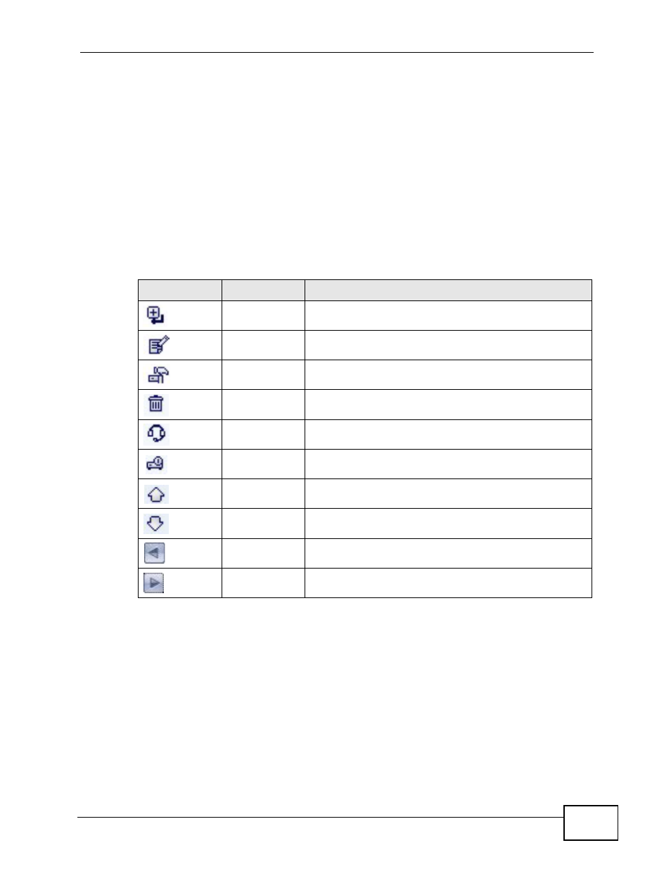 5 saving your configuration, 6 icons in the web configurator, Table 12 icon explanation table | ZyXEL Communications IP PBX X6004 User Manual | Page 123 / 592