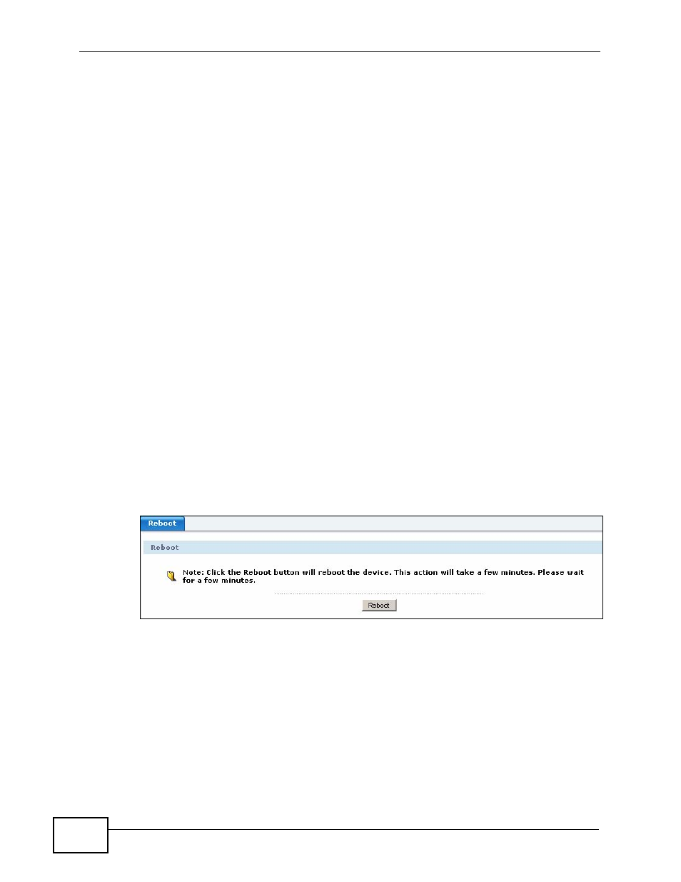 7 resetting the x6004, 8 rebooting the x6004, Figure 39 maintenance > reboot | ZyXEL Communications IP PBX X6004 User Manual | Page 124 / 592