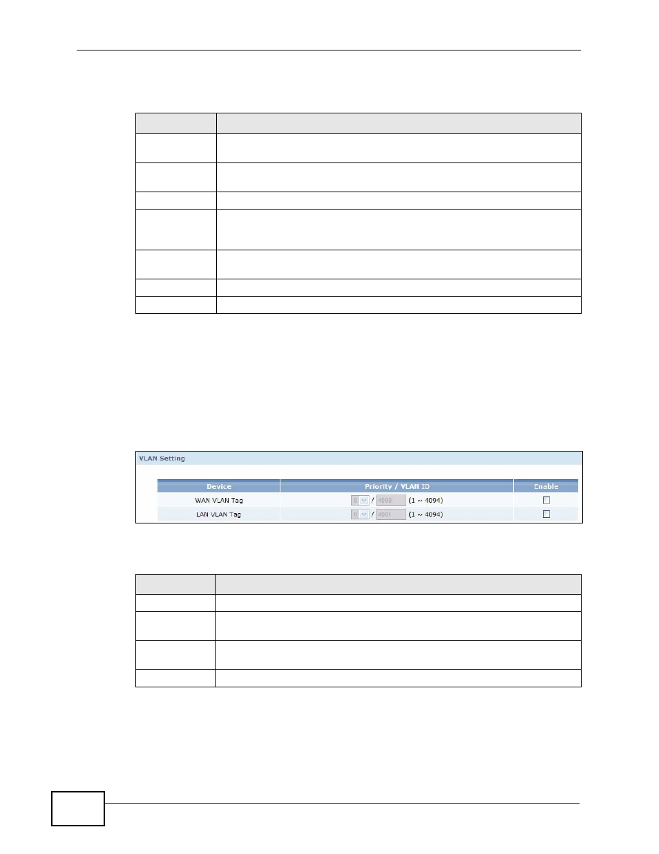 7 the vlan screen, Figure 50 network > vlan, Table 19 static route > add | Table 20 network > vlan, Section 5.7 | ZyXEL Communications IP PBX X6004 User Manual | Page 138 / 592
