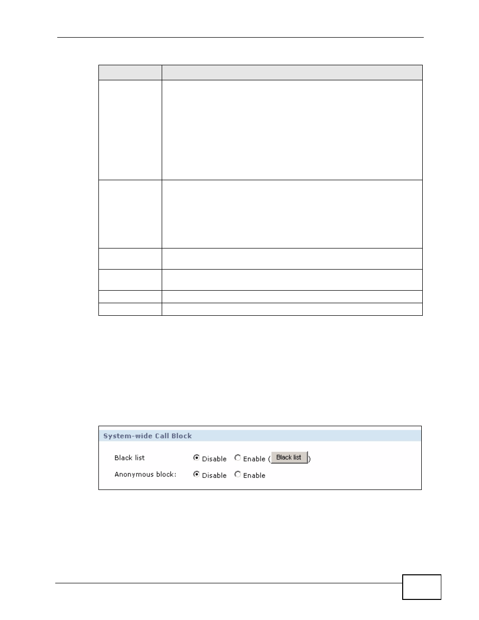 7 the call block screen, Figure 60 server > call block | ZyXEL Communications IP PBX X6004 User Manual | Page 157 / 592