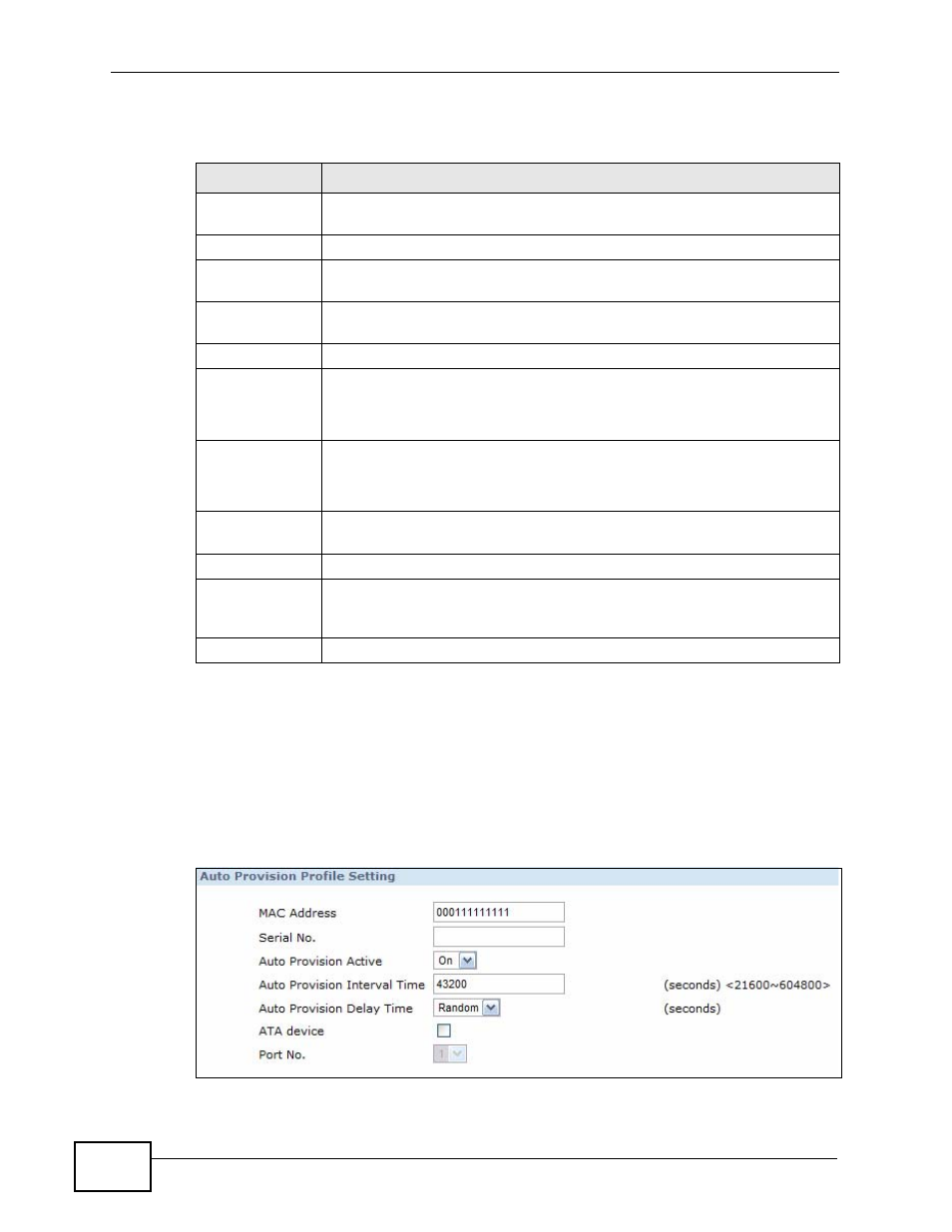 1 auto provision edit settings, Figure 69 auto provision > edit, Table 34 server configuration > auto provision | ZyXEL Communications IP PBX X6004 User Manual | Page 174 / 592