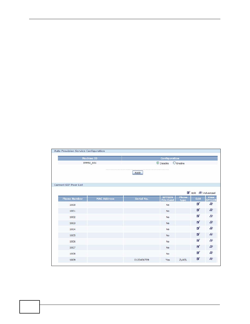 2 auto provision view sptgen, 3 snom profile setup, Figure 70 auto provision > snom profile setup | ZyXEL Communications IP PBX X6004 User Manual | Page 176 / 592
