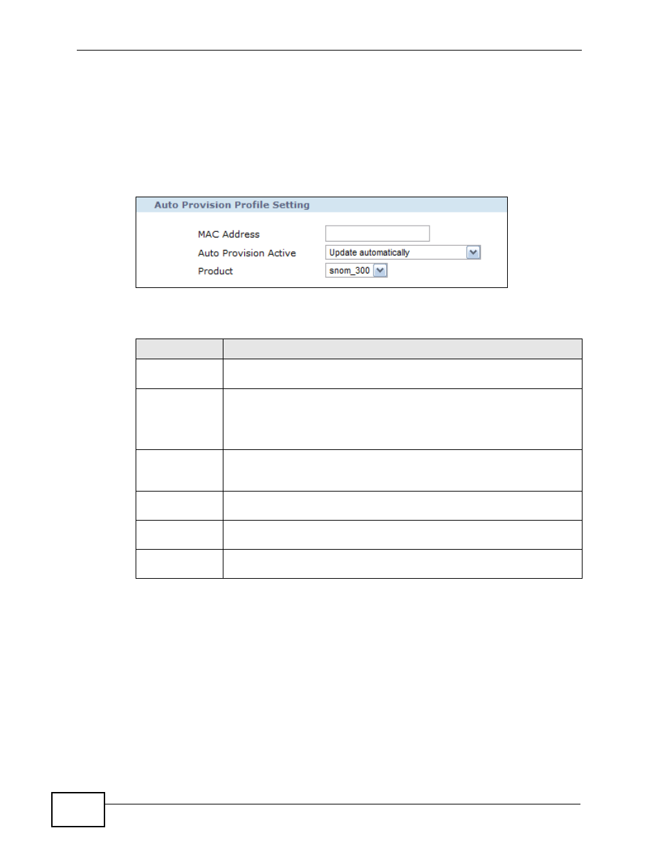 2 snom profile setup: edit, 3 snom profile setup: view sptgen, Figure 71 snom profile setup > edit | Table 37 snom profile setup > edit | ZyXEL Communications IP PBX X6004 User Manual | Page 178 / 592