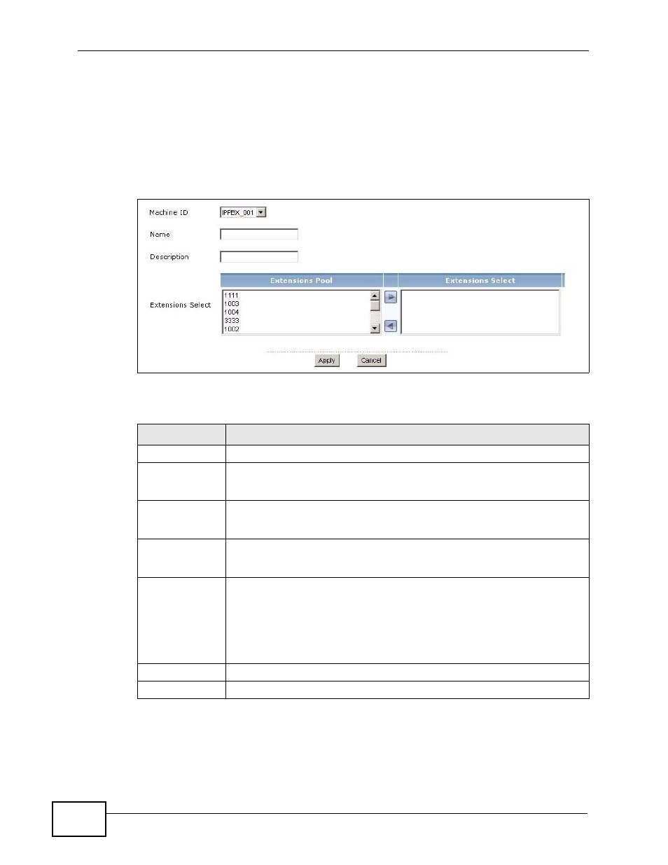 1 add/edit pickup groups, Figure 125 pickup group > add/edit, Table 78 pickup group > add/edit | ZyXEL Communications IP PBX X6004 User Manual | Page 258 / 592