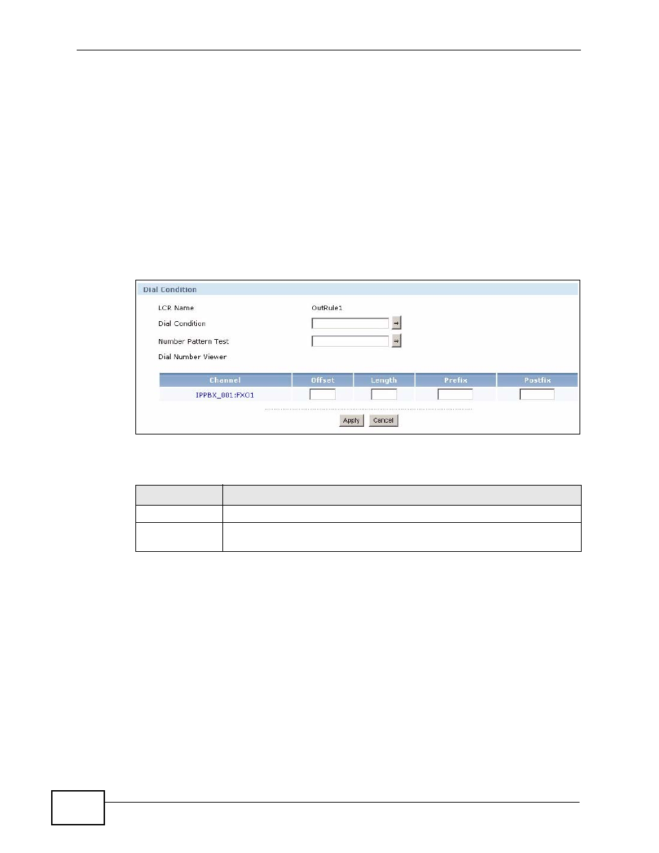 2 add/edit lcr dial condition, Figure 181 lcr > dial condition, Table 110 lcr > dial condition | ZyXEL Communications IP PBX X6004 User Manual | Page 328 / 592