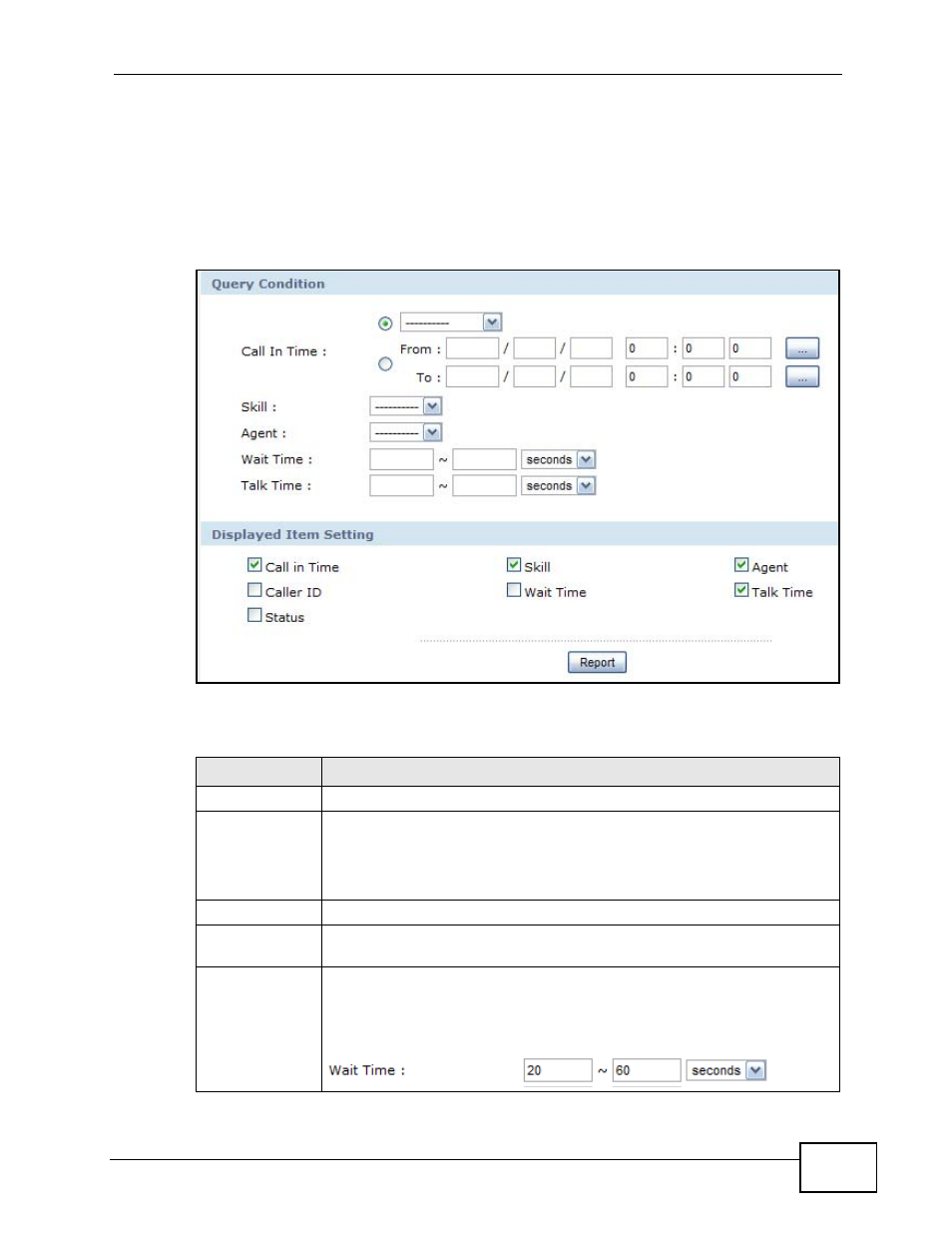 4 the query screen, Figure 248 acd > query, Table 166 acd > query | Section 29.4 on | ZyXEL Communications IP PBX X6004 User Manual | Page 431 / 592