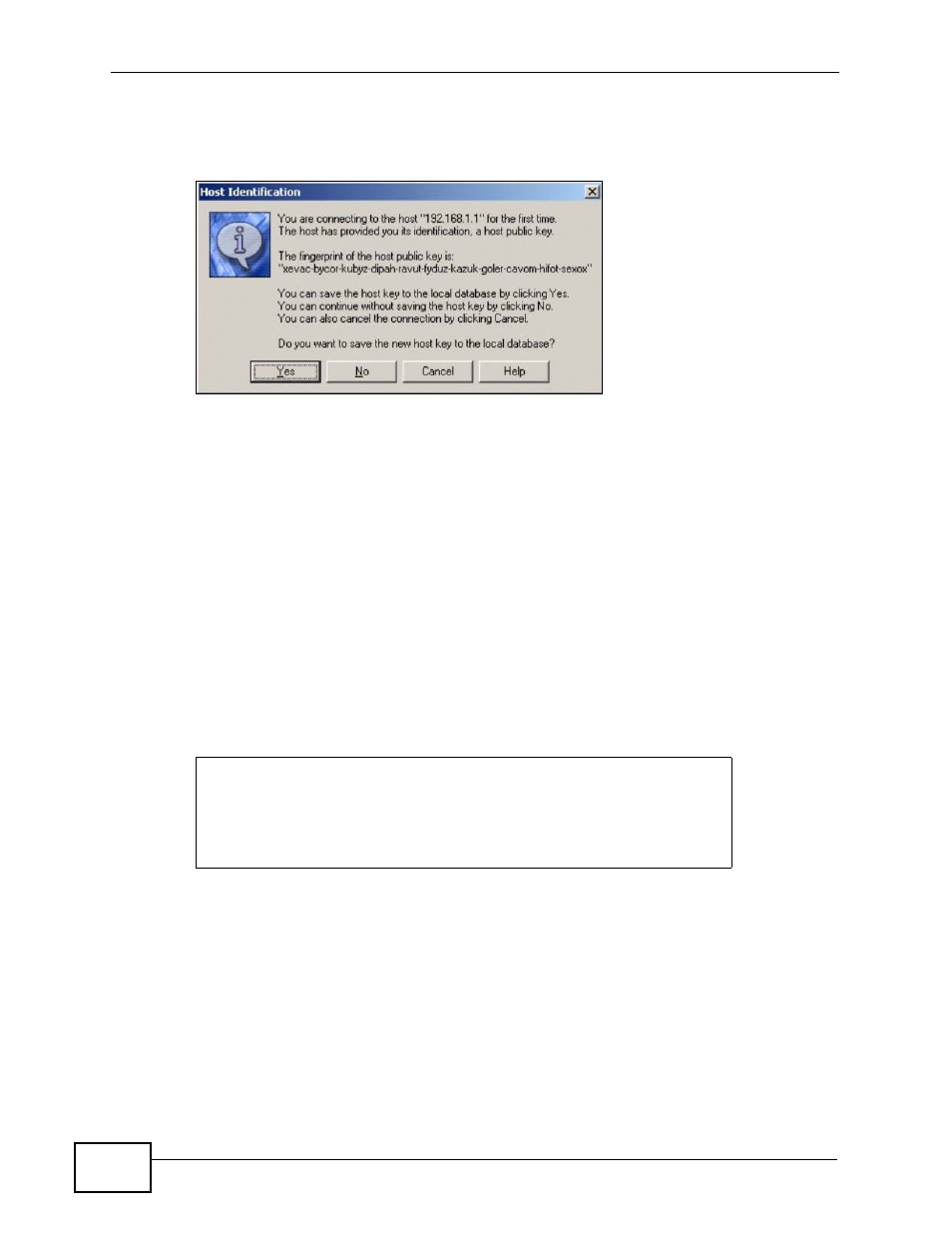 Figure 274 ssh example 1: store host key, Figure 275 ssh example 2: test | ZyXEL Communications IP PBX X6004 User Manual | Page 468 / 592