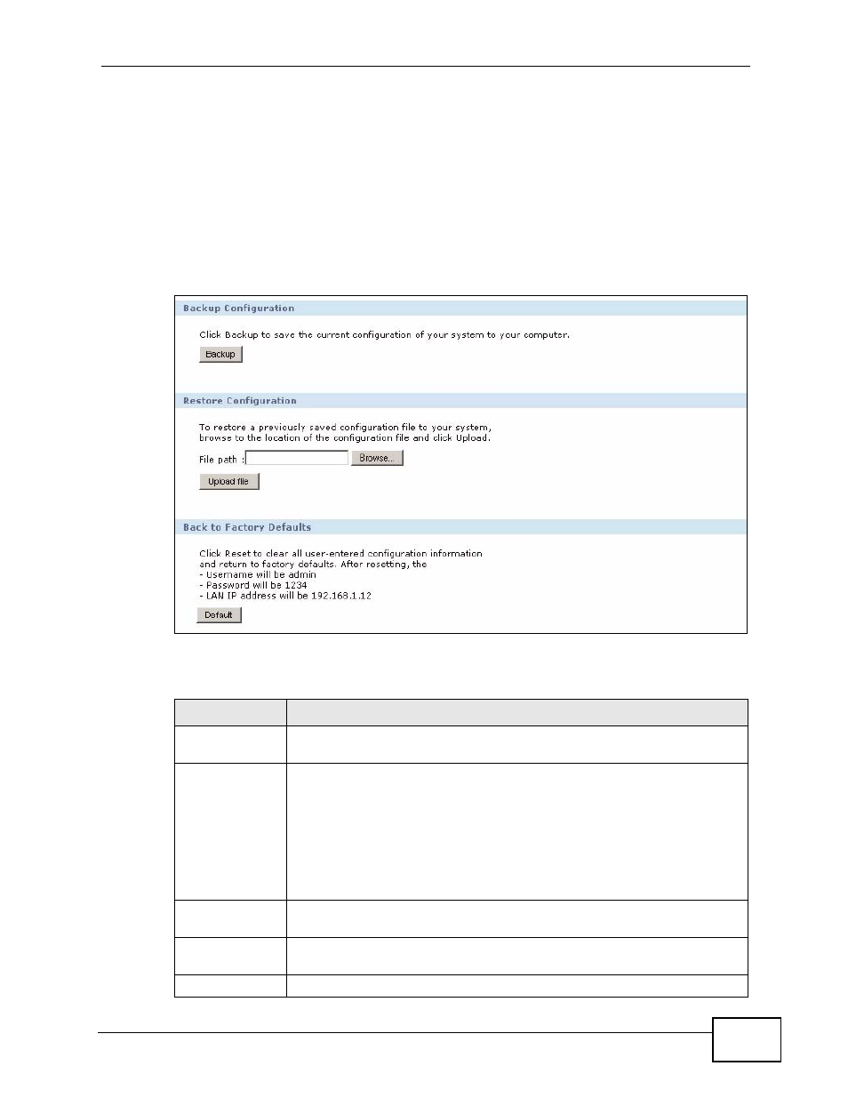 2 the backup & restore screen, Figure 278 maintenance > backup & restore, Table 186 maintenance > backup & restore | ZyXEL Communications IP PBX X6004 User Manual | Page 473 / 592