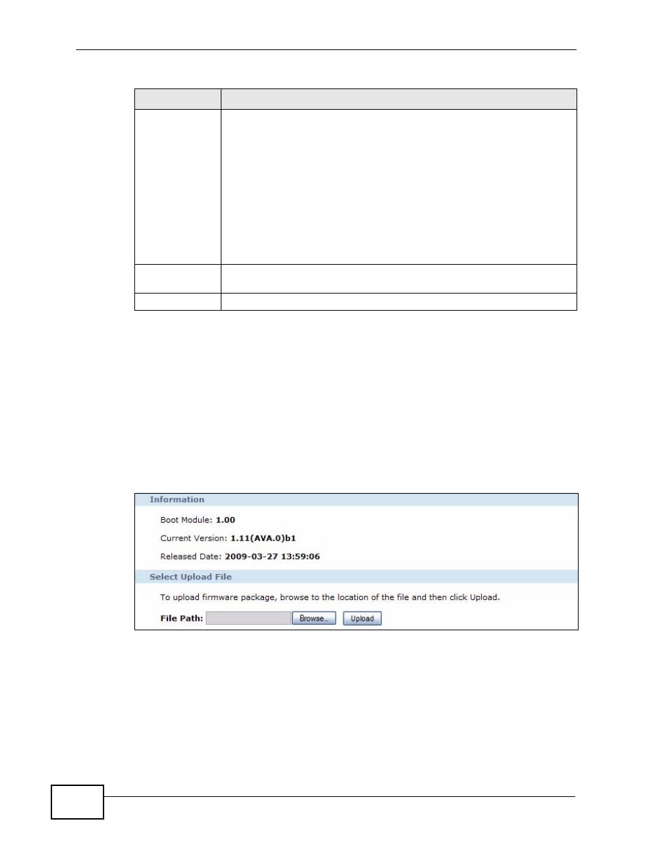 3 the firmware upgrade screen, Figure 279 maintenance > firmware upgrade | ZyXEL Communications IP PBX X6004 User Manual | Page 474 / 592