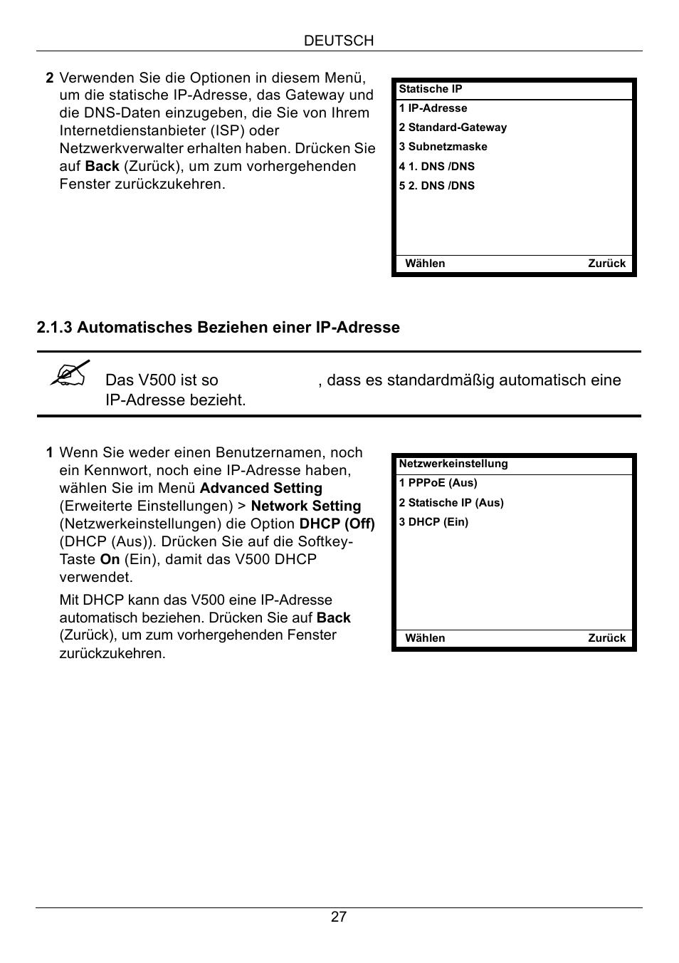 ZyXEL Communications V500-T1 User Manual | Page 27 / 154