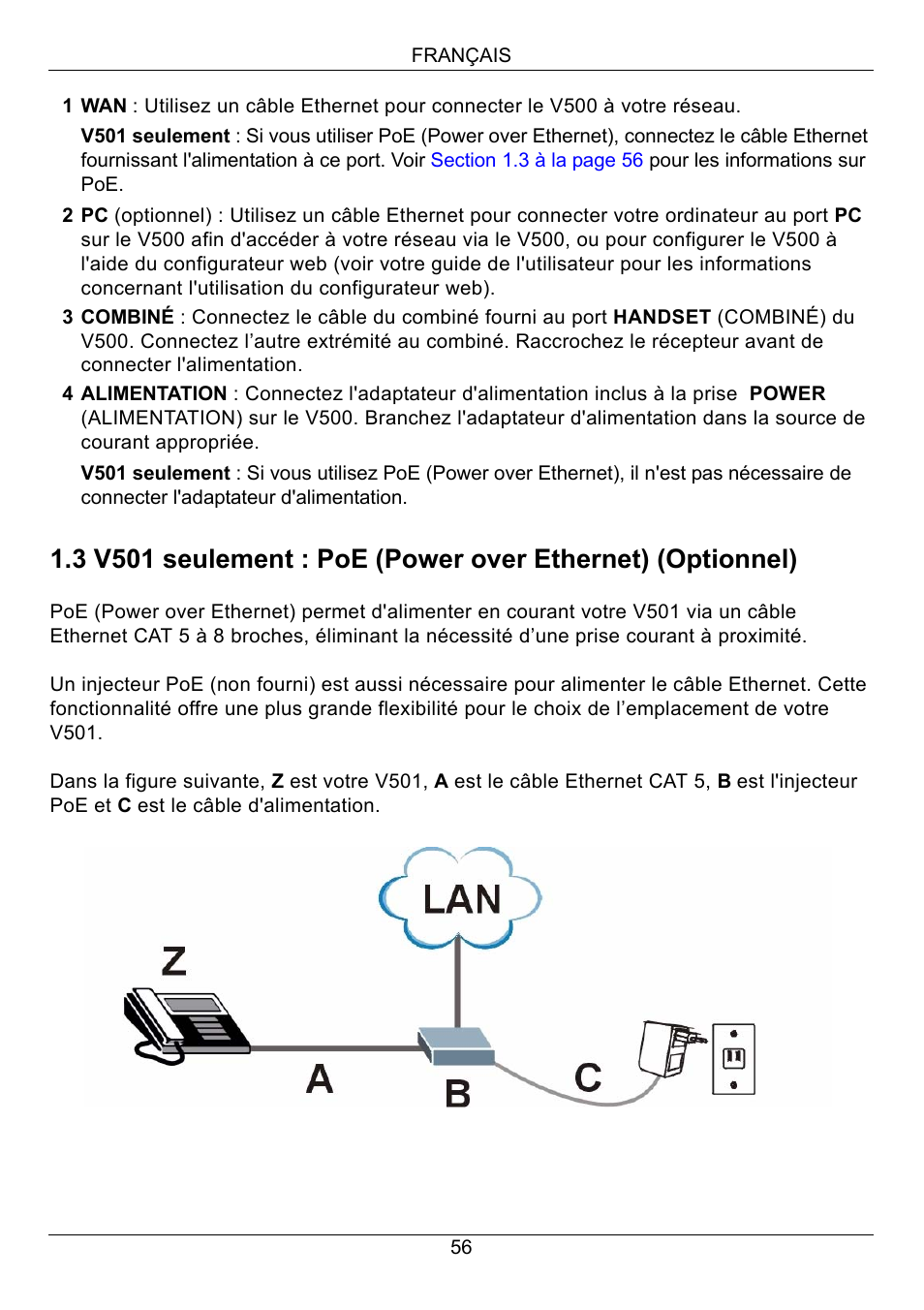 ZyXEL Communications V500-T1 User Manual | Page 56 / 154