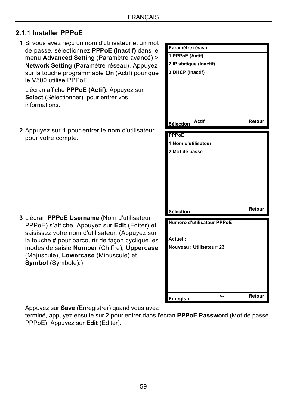 1 installer pppoe | ZyXEL Communications V500-T1 User Manual | Page 59 / 154