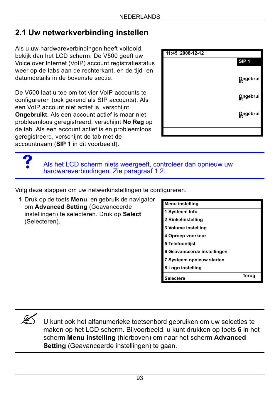 Zyxel, 1 uw netwerkverbinding instellen | ZyXEL Communications V500-T1 User Manual | Page 93 / 154