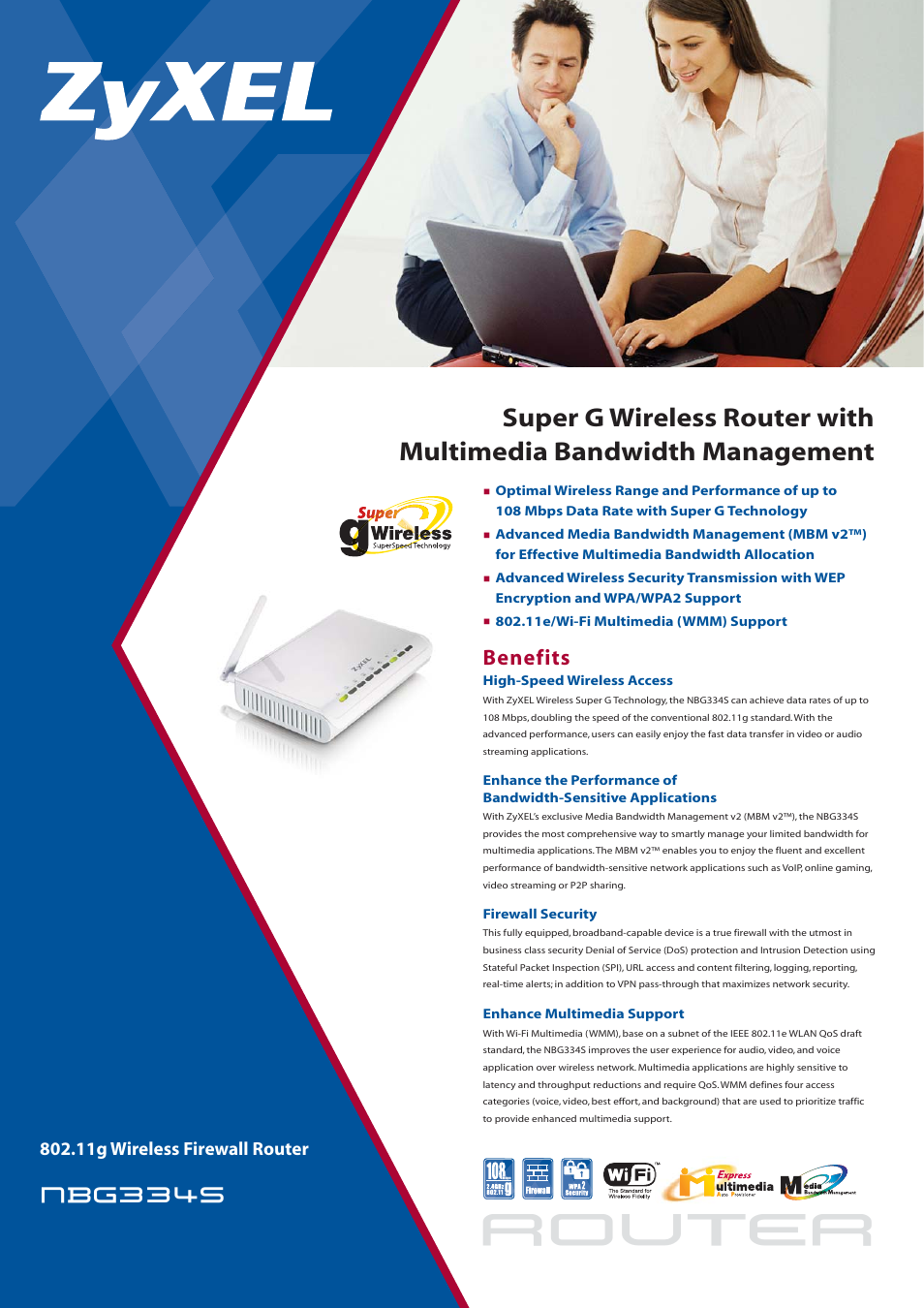 ZyXEL Communications nbg334s User Manual | 2 pages