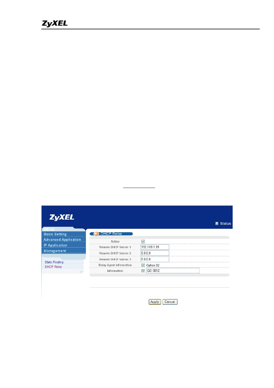 How to set up dhcp relay option 82 environment | ZyXEL Communications ES-4024A User Manual | Page 18 / 128