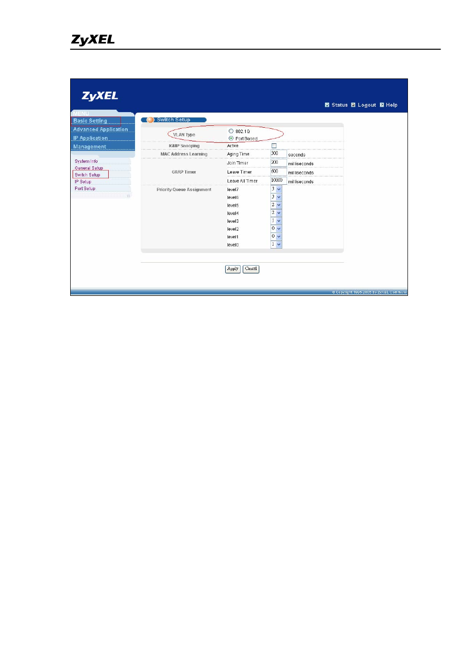 ZyXEL Communications ES-4024A User Manual | Page 37 / 128