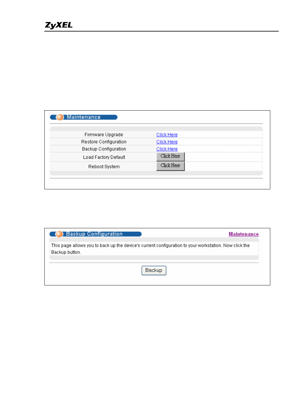 Backing up a configuration file | ZyXEL Communications ES-4024A User Manual | Page 8 / 128