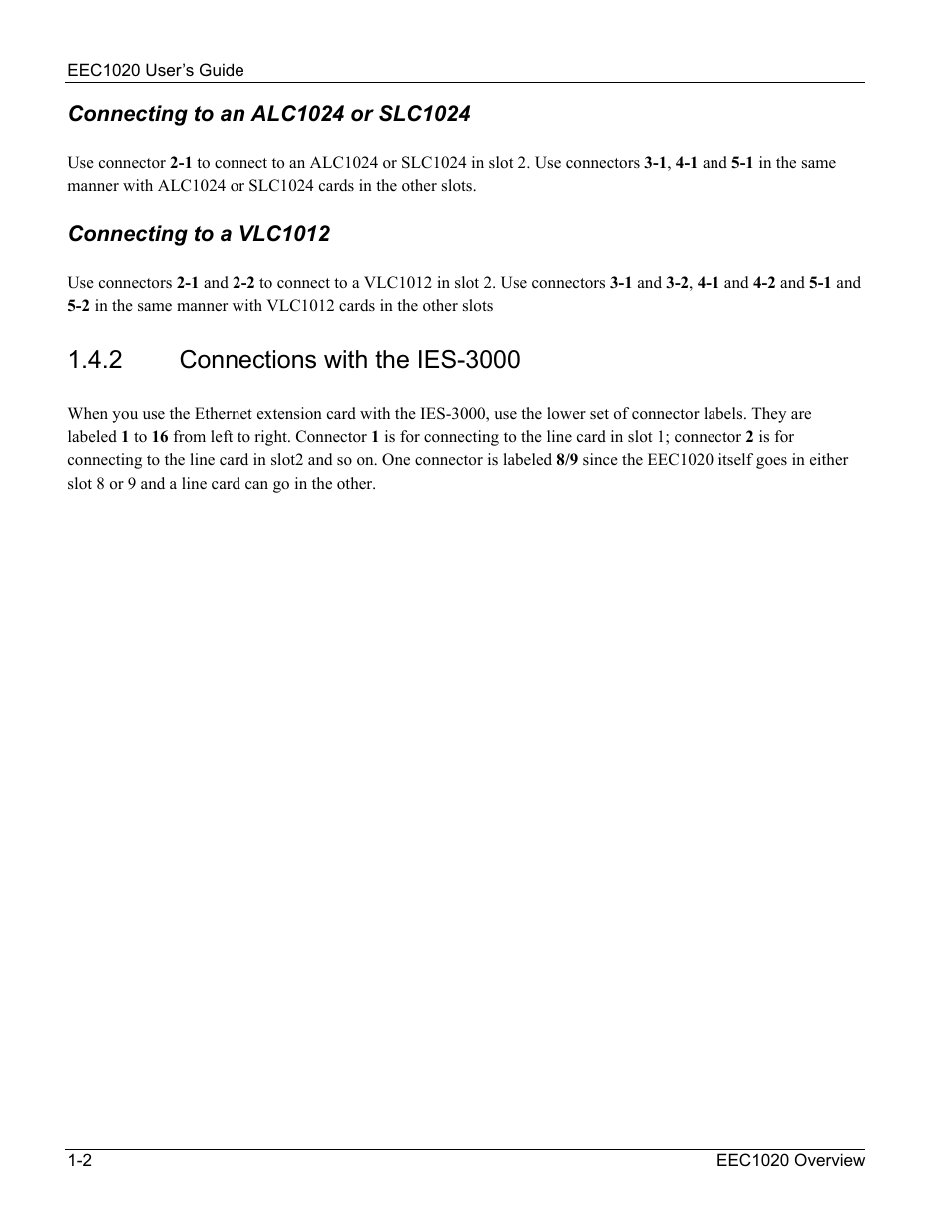 ZyXEL Communications Ethernet Extension Card EEC1020 User Manual | Page 8 / 8