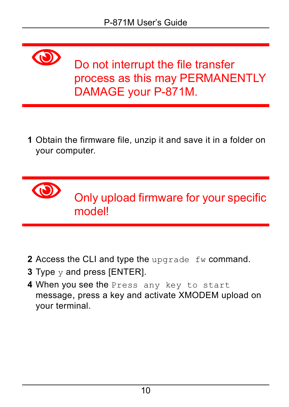 ZyXEL Communications P-871M User Manual | Page 10 / 26