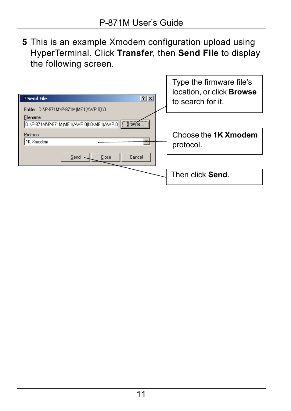 ZyXEL Communications P-871M User Manual | Page 11 / 26