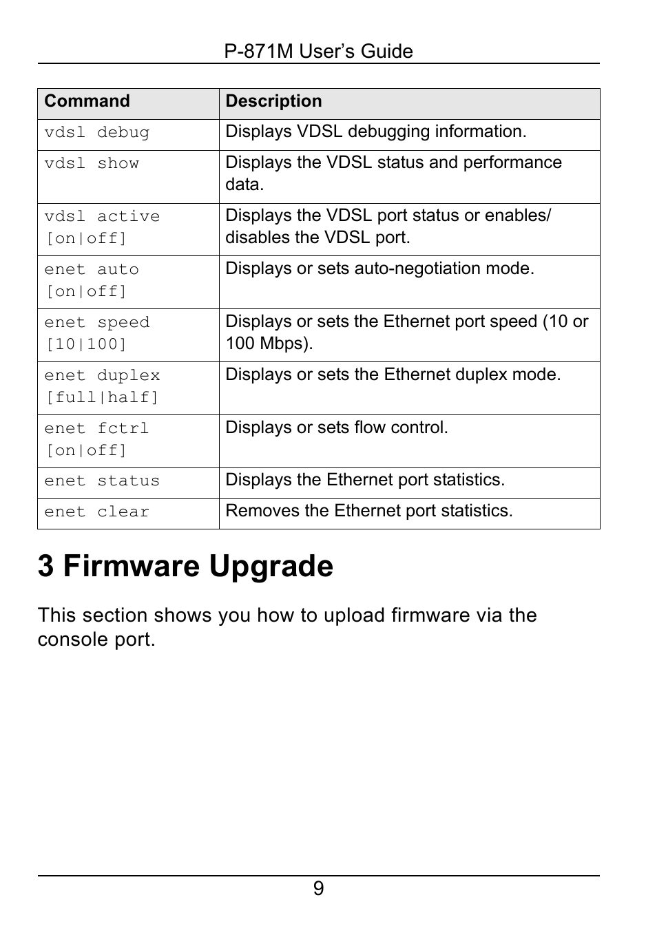 3 firmware upgrade | ZyXEL Communications P-871M User Manual | Page 9 / 26