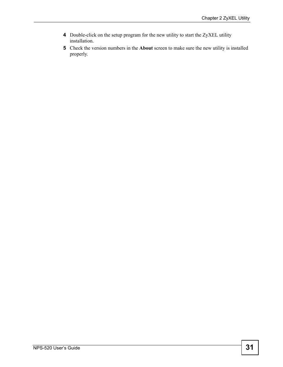 ZyXEL Communications NPS-520 User Manual | Page 31 / 84