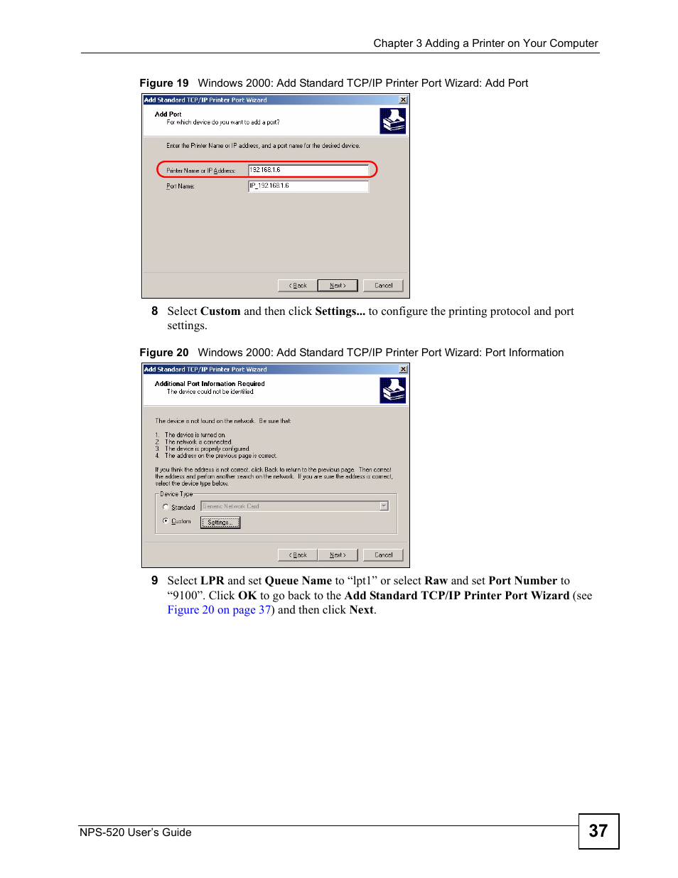 ZyXEL Communications NPS-520 User Manual | Page 37 / 84