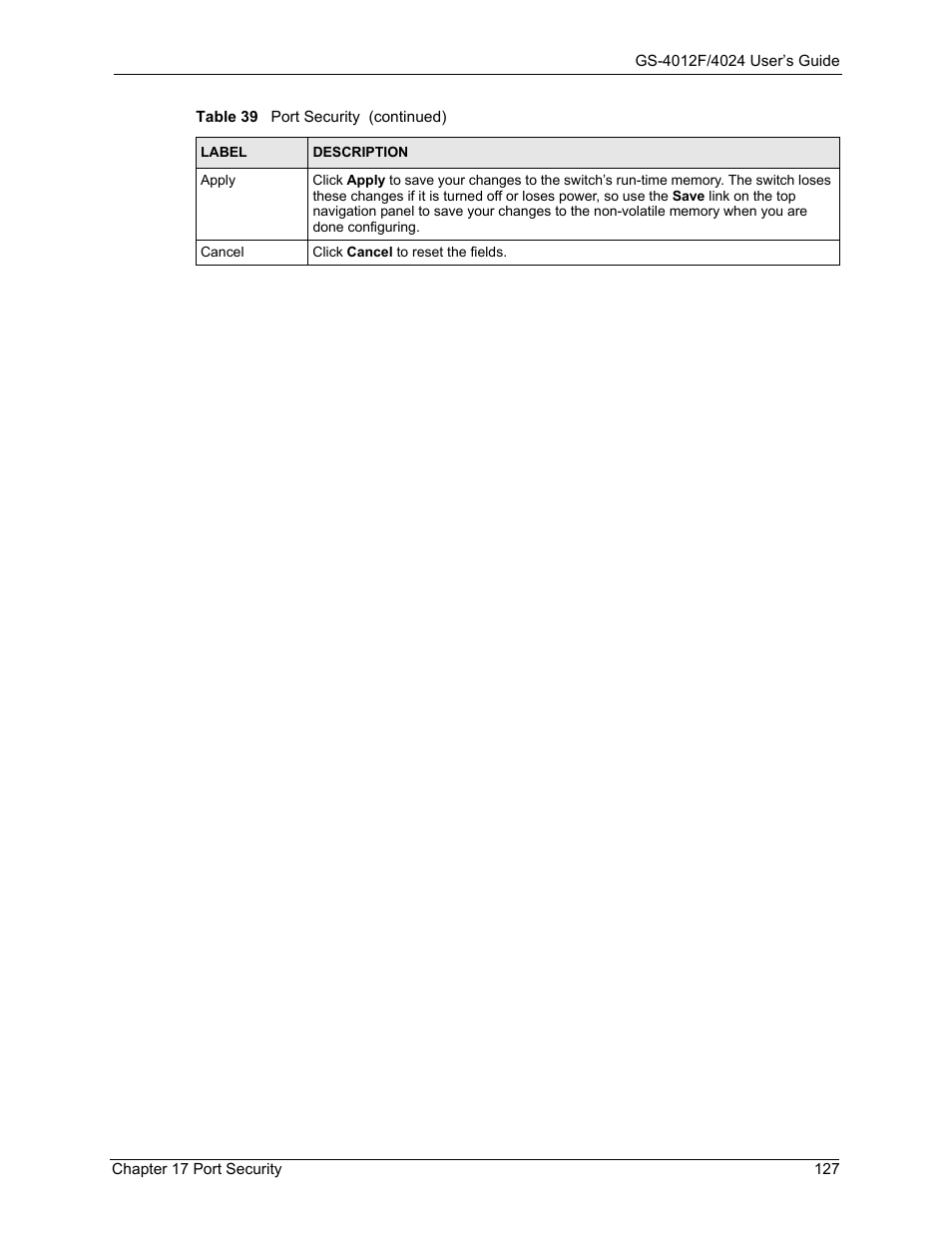 ZyXEL Communications GS-4012F/4024 User Manual | Page 128 / 363