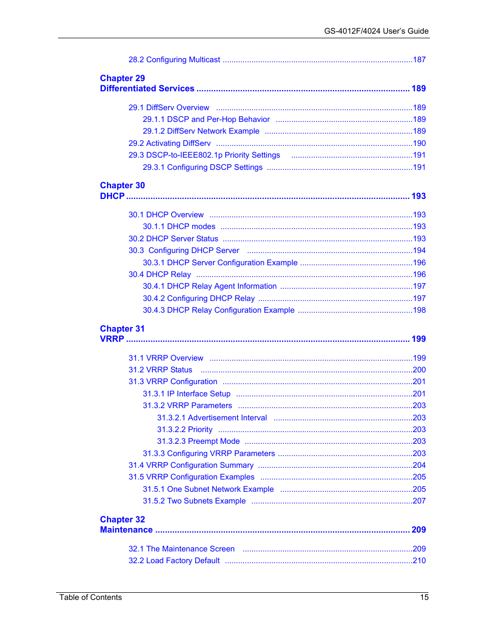 ZyXEL Communications GS-4012F/4024 User Manual | Page 16 / 363