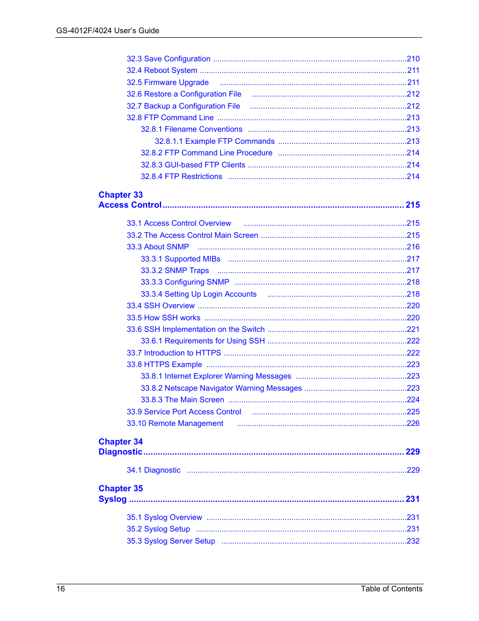 ZyXEL Communications GS-4012F/4024 User Manual | Page 17 / 363