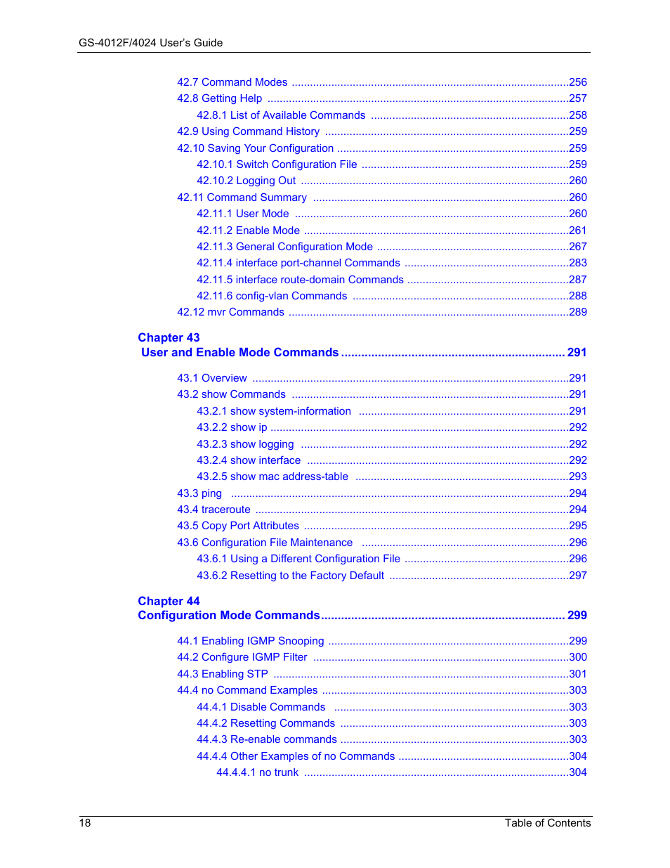 ZyXEL Communications GS-4012F/4024 User Manual | Page 19 / 363