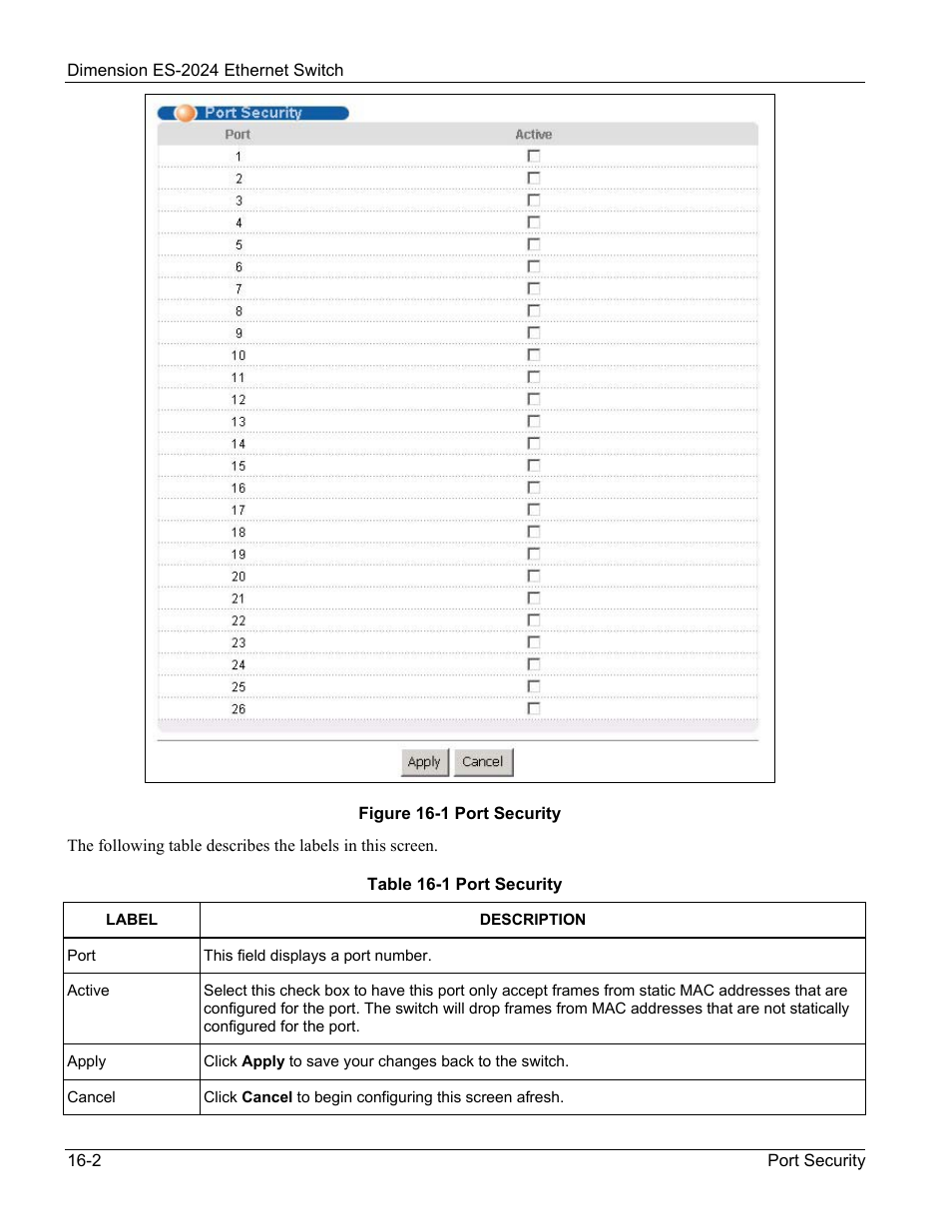 ZyXEL Communications ZyXEL Dimension ES-2024 User Manual | Page 110 / 195