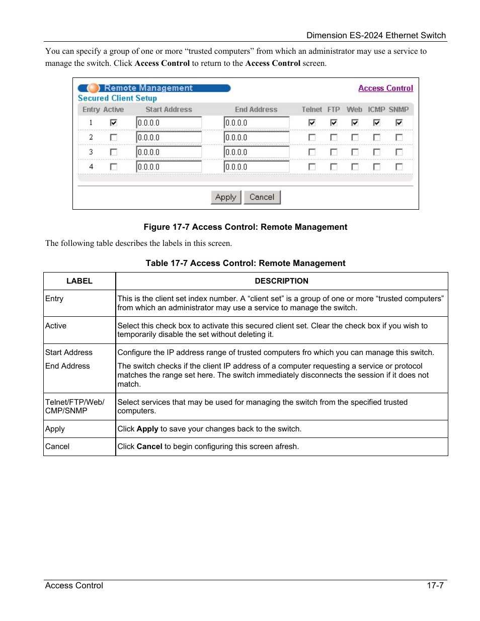 ZyXEL Communications ZyXEL Dimension ES-2024 User Manual | Page 119 / 195