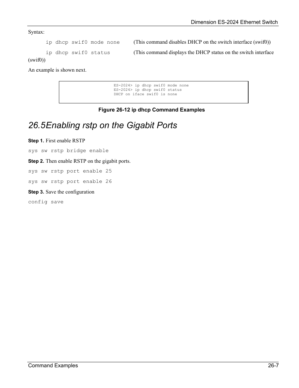 Enabling rstp on the gigabit ports, 5 enabling rstp on the gigabit ports | ZyXEL Communications ZyXEL Dimension ES-2024 User Manual | Page 171 / 195