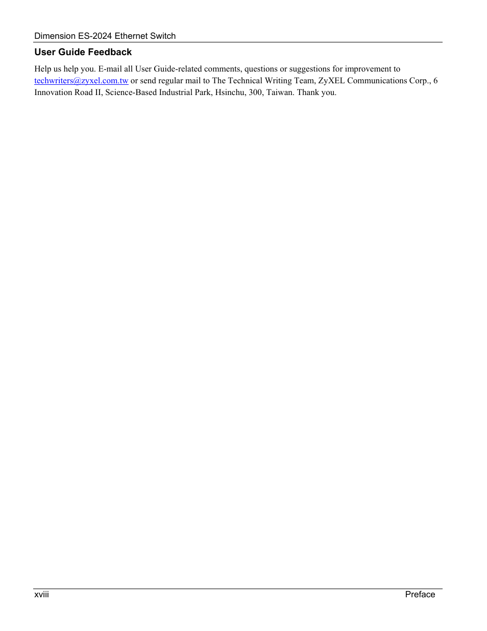 ZyXEL Communications ZyXEL Dimension ES-2024 User Manual | Page 18 / 195