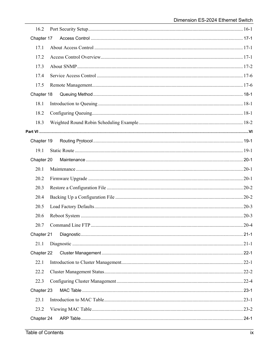 ZyXEL Communications ZyXEL Dimension ES-2024 User Manual | Page 9 / 195