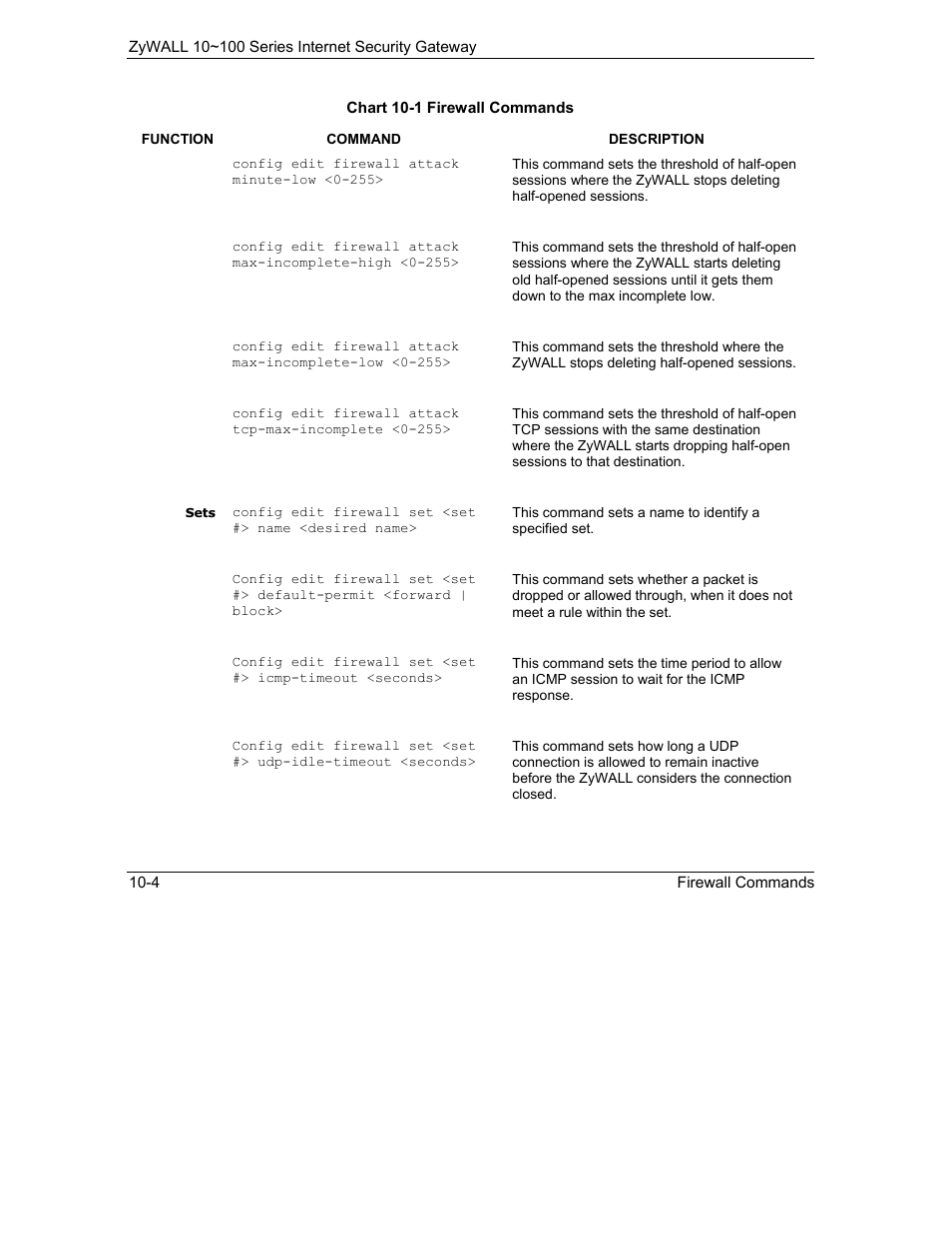 ZyXEL Communications Internet Security Gateway 10~100 Series User Manual | Page 62 / 96