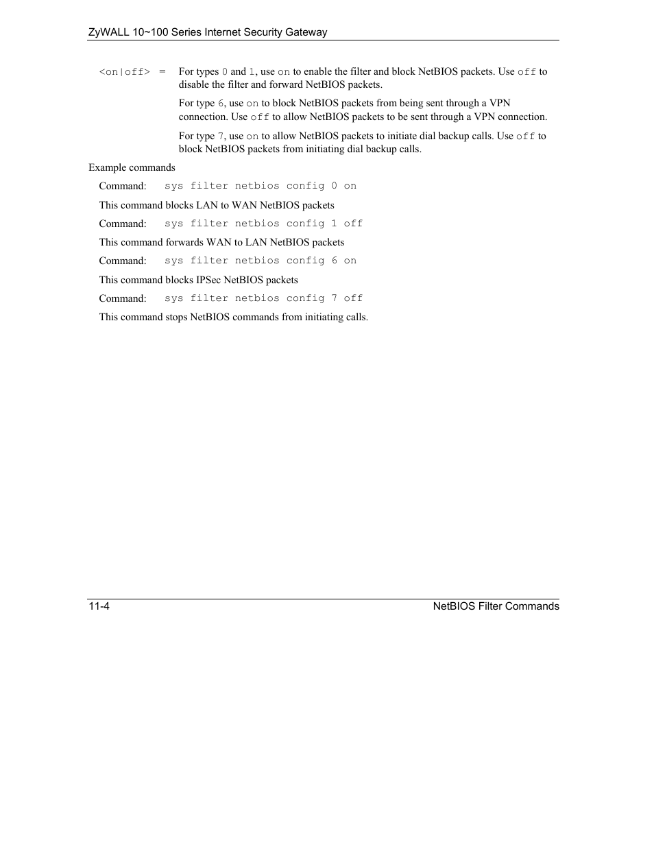 ZyXEL Communications Internet Security Gateway 10~100 Series User Manual | Page 70 / 96