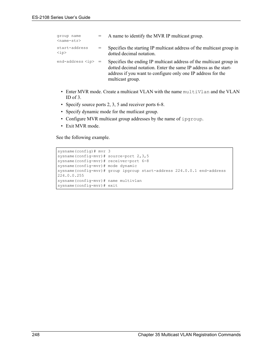 ZyXEL Communications ZyXEL Dimension ES-2108 User Manual | Page 248 / 277