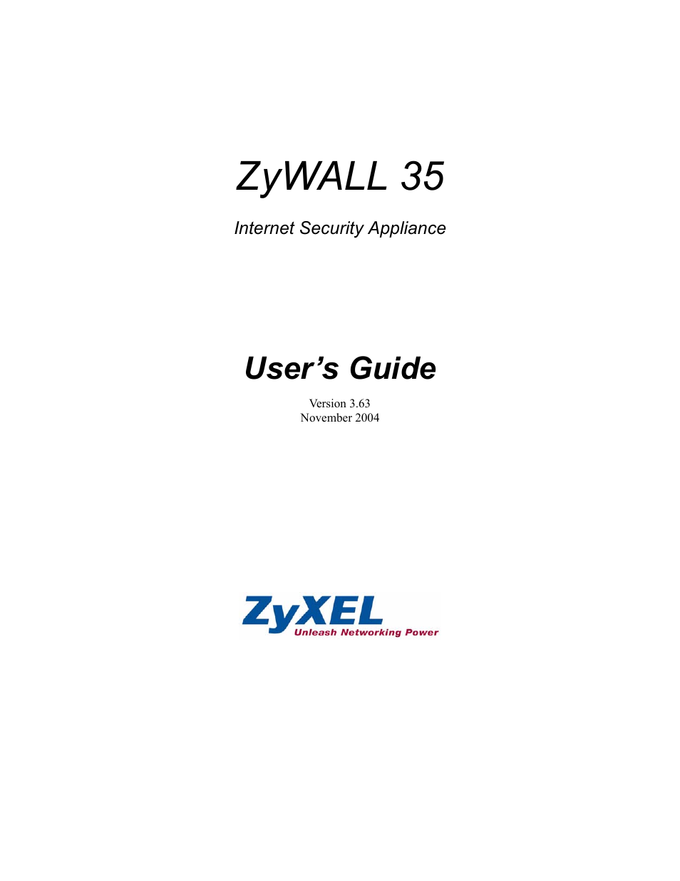 ZyXEL Communications ZyXEL ZyWALL 35 User Manual | 697 pages