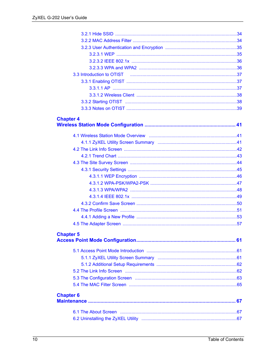 ZyXEL Communications G-202 User Manual | Page 10 / 111