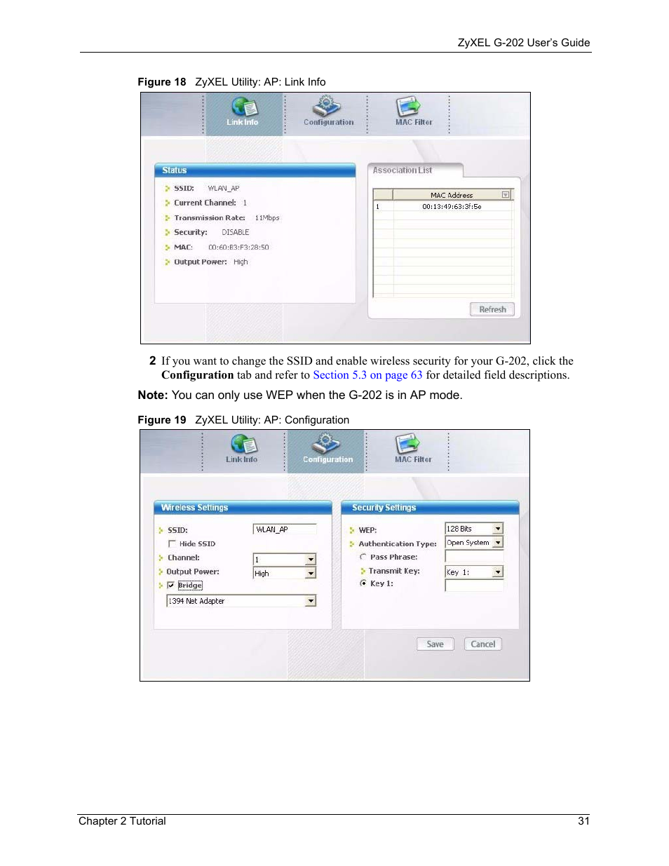 ZyXEL Communications G-202 User Manual | Page 31 / 111