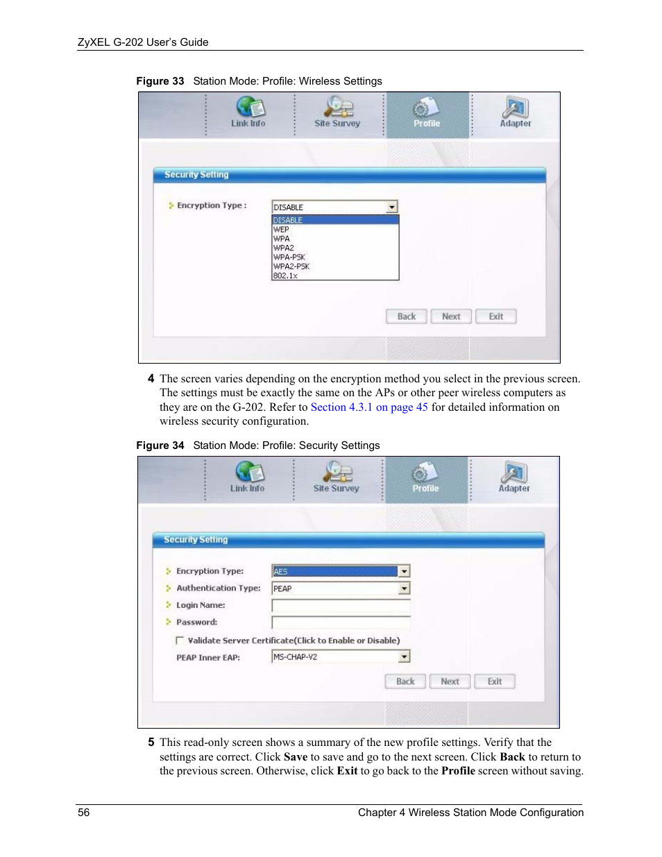 ZyXEL Communications G-202 User Manual | Page 56 / 111