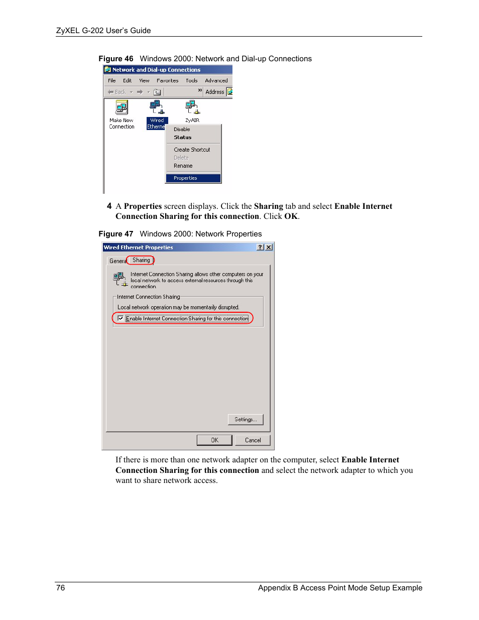 ZyXEL Communications G-202 User Manual | Page 76 / 111