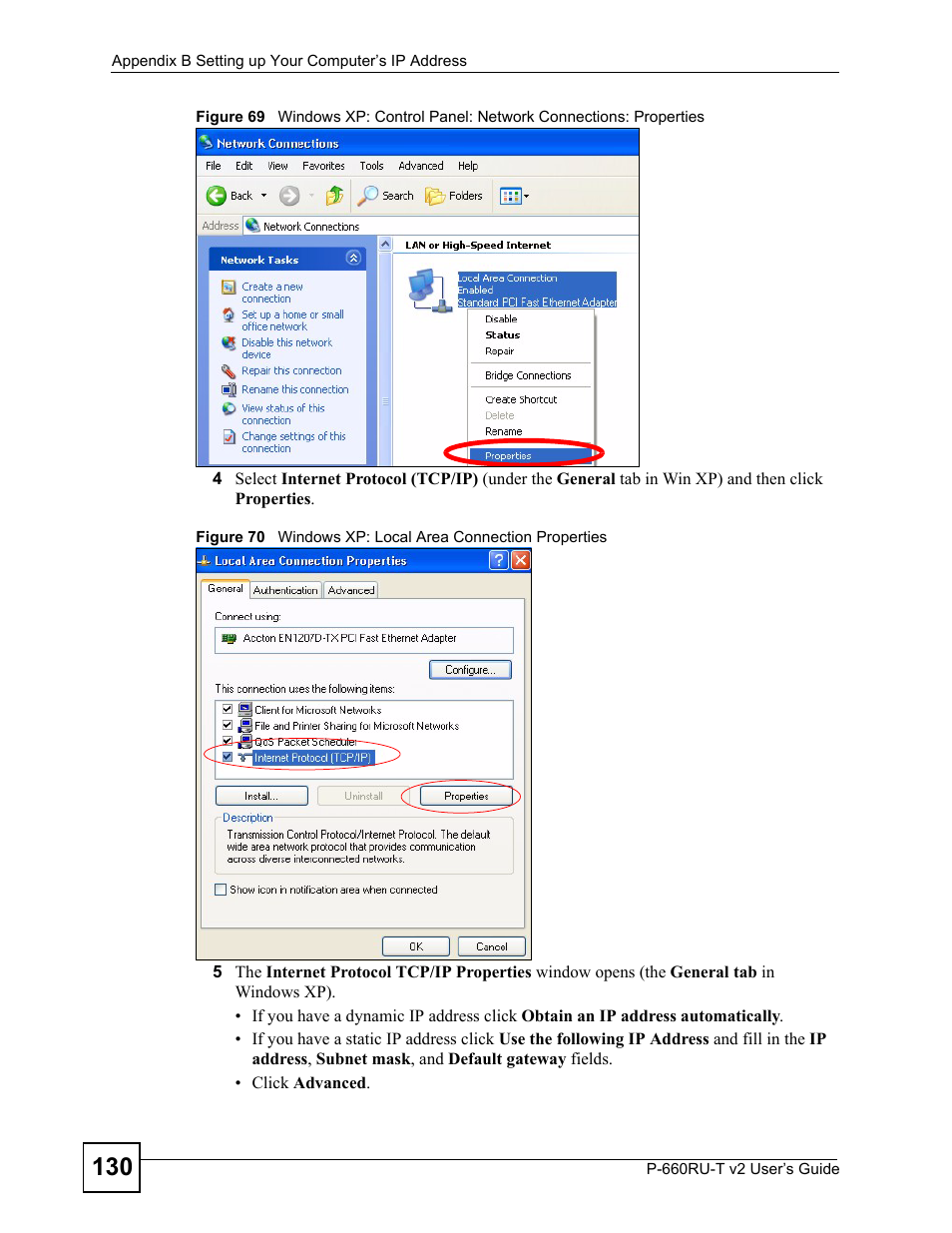 ZyXEL Communications P-660RU-T V2 User Manual | Page 130 / 168