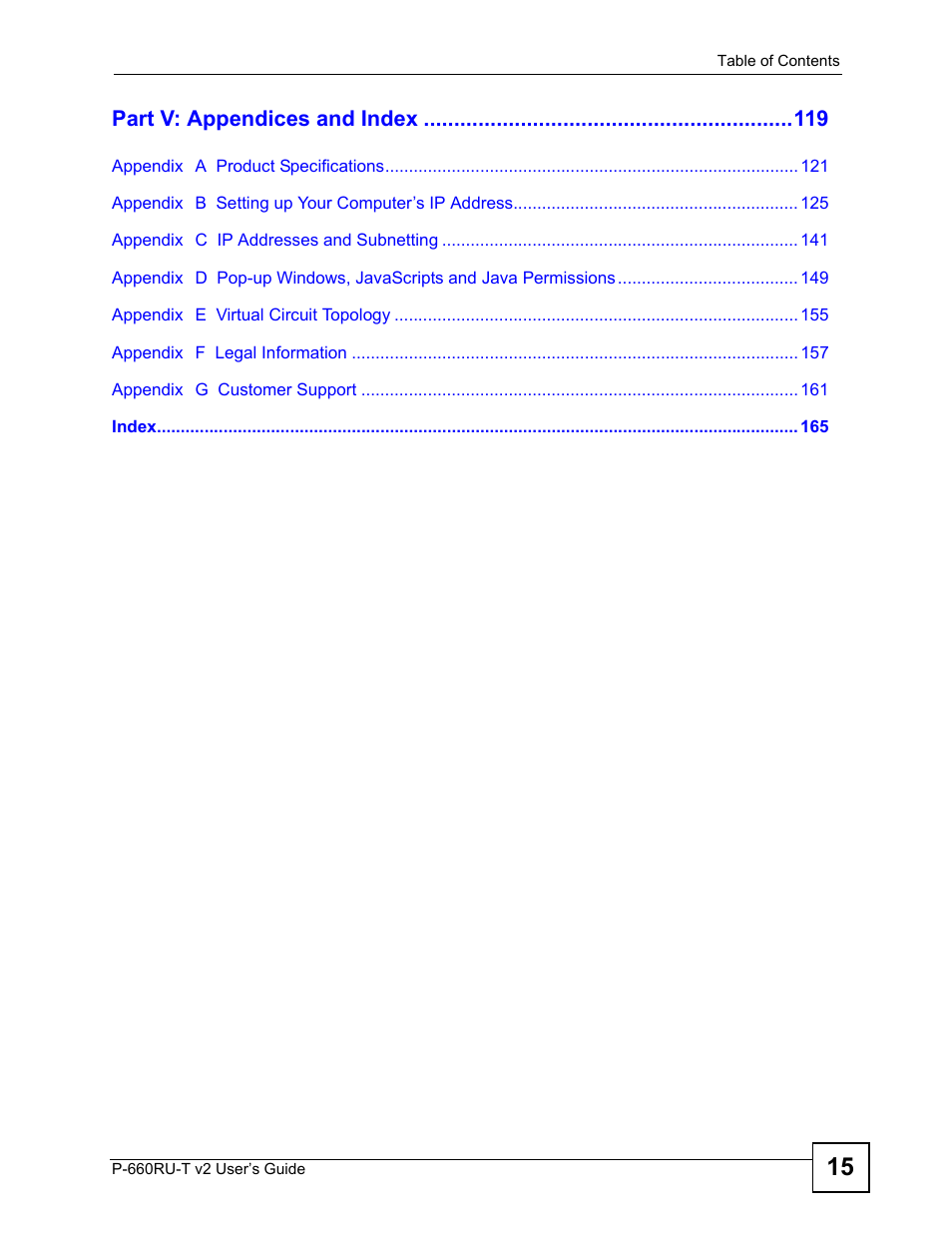ZyXEL Communications P-660RU-T V2 User Manual | Page 15 / 168