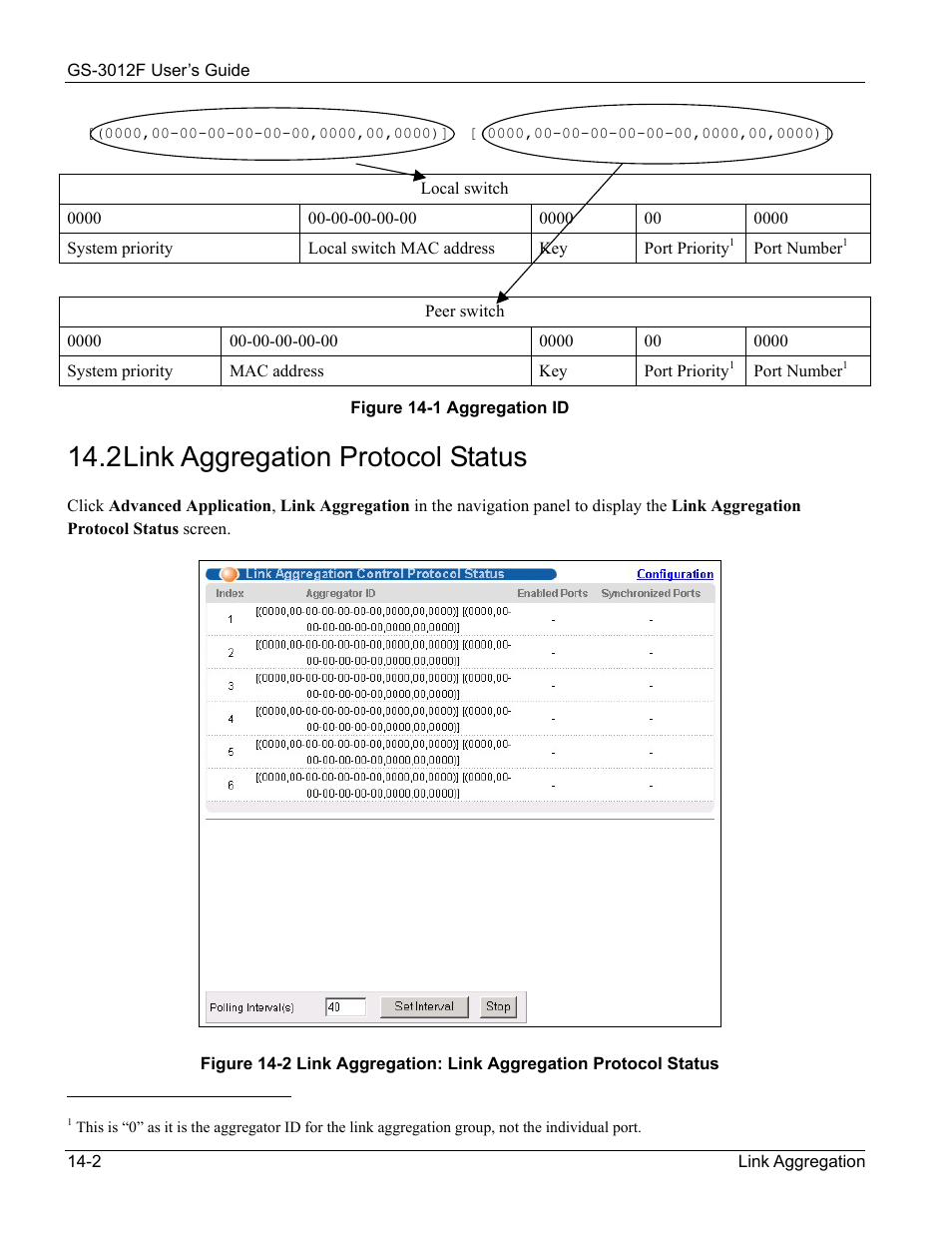 2 link aggregation protocol status | ZyXEL Communications ZyXEL Dimension GS-3012F User Manual | Page 110 / 237