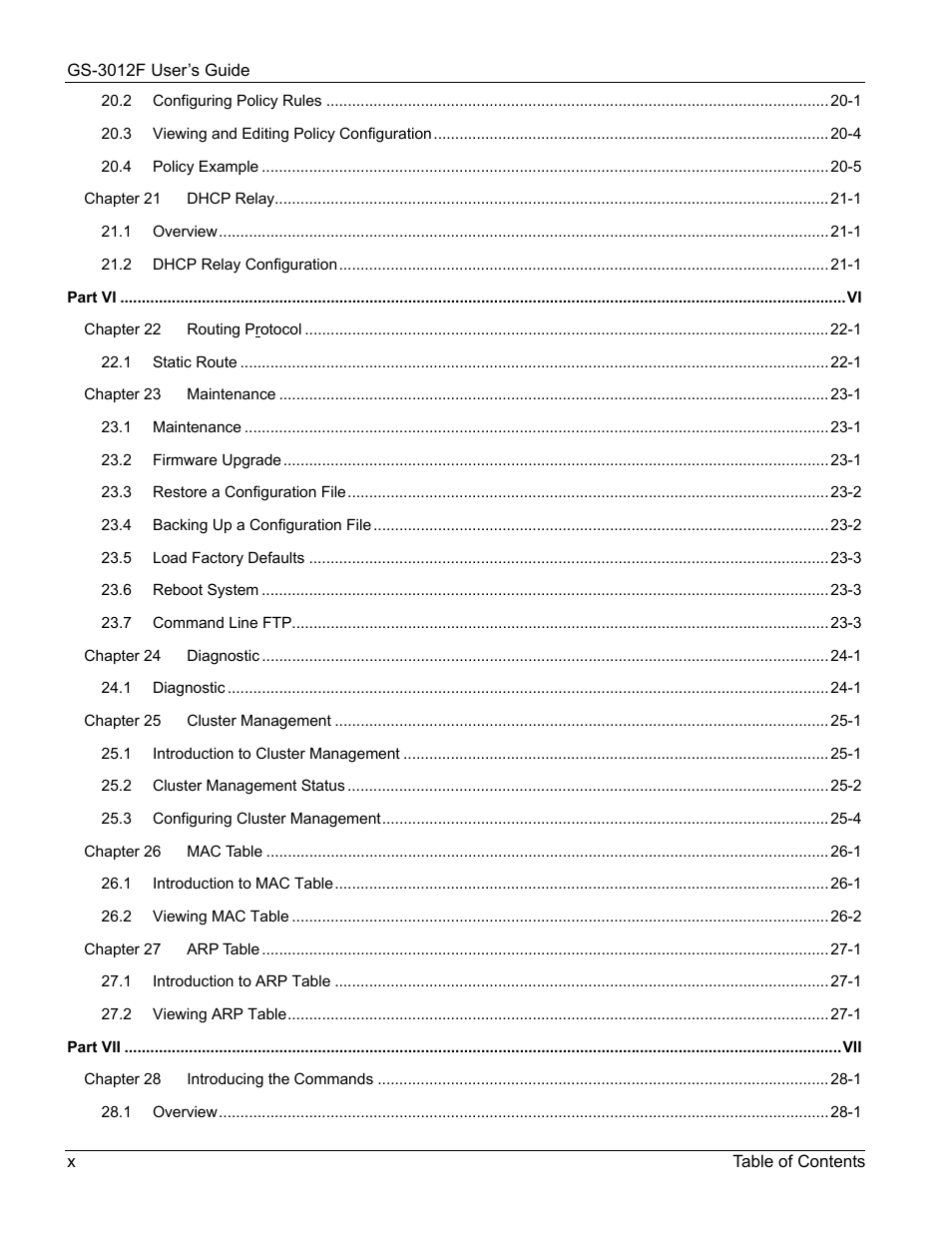 ZyXEL Communications ZyXEL Dimension GS-3012F User Manual | Page 12 / 237