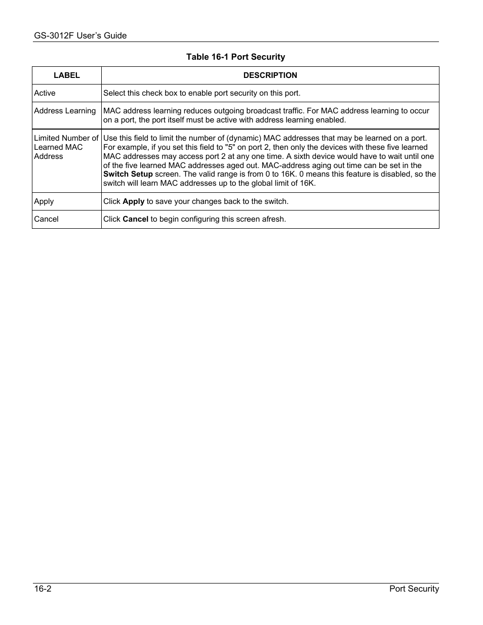 ZyXEL Communications ZyXEL Dimension GS-3012F User Manual | Page 120 / 237